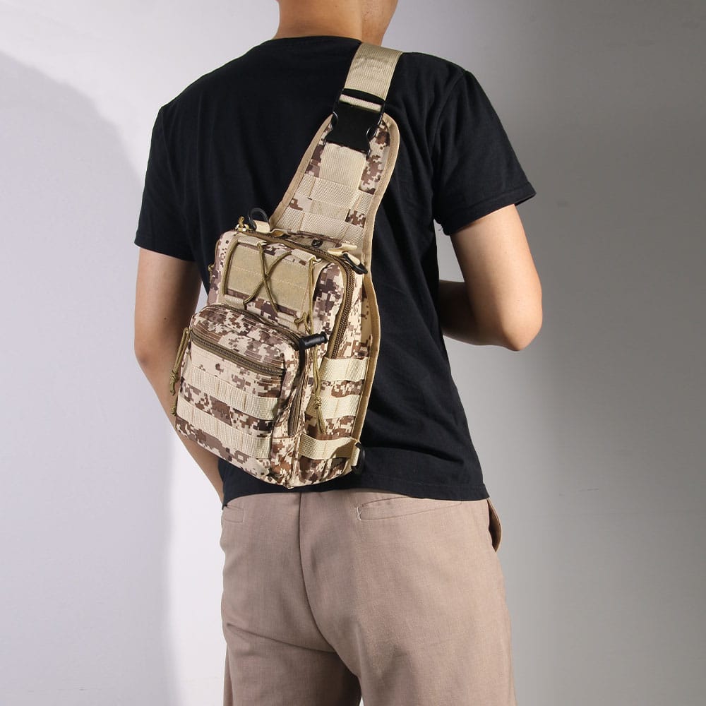 Tactical Chest Bag  – Military Crossbody Shoulder Pack with Multiple Pockets & Heavy-Duty Zippers