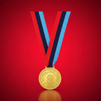 NCC GOLDEN AWARD MEDAL WITH NCC NCC TRICOLOUR RIBBON(5 CM DIAMETER)