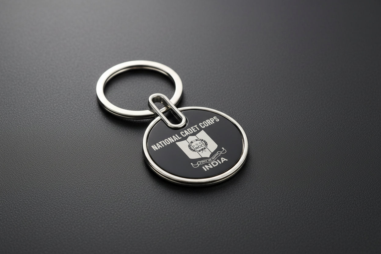 KEYCHAIN NCC METAL WHITE