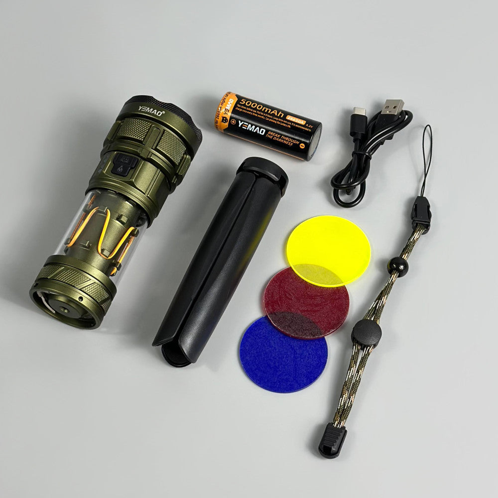 YEMAO YM-A19 9-LED Camping Light & Flashlight with Power Bank The Adventure Hut