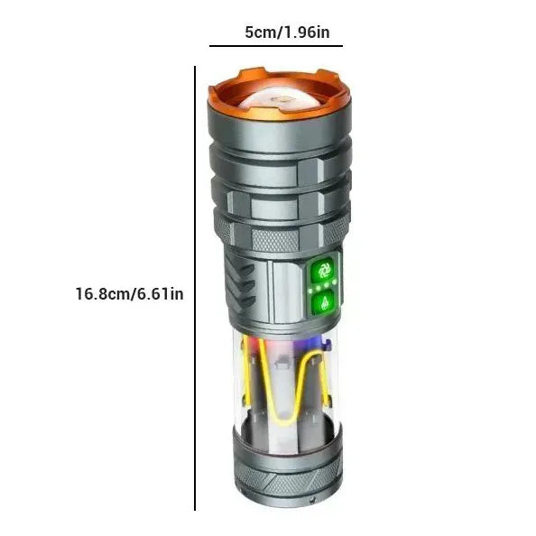 YEMAO YM-G580 2500LM Handheld Flashlight | USB-C Rechargeable - The Adventure Hut
