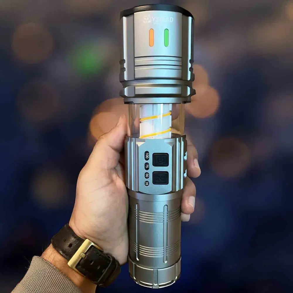 YEMAO YM-G921 High-Power LED Tactical Flashlight with Side Lamp & Zoom