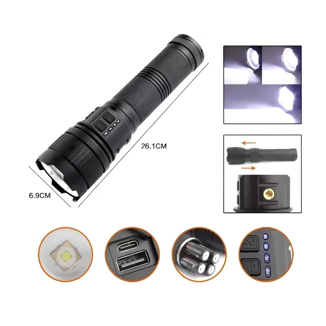 THE ADVENTURE HUT ALUMINIUM ALLOY STRONG TORCH 3000M [CB-G400]