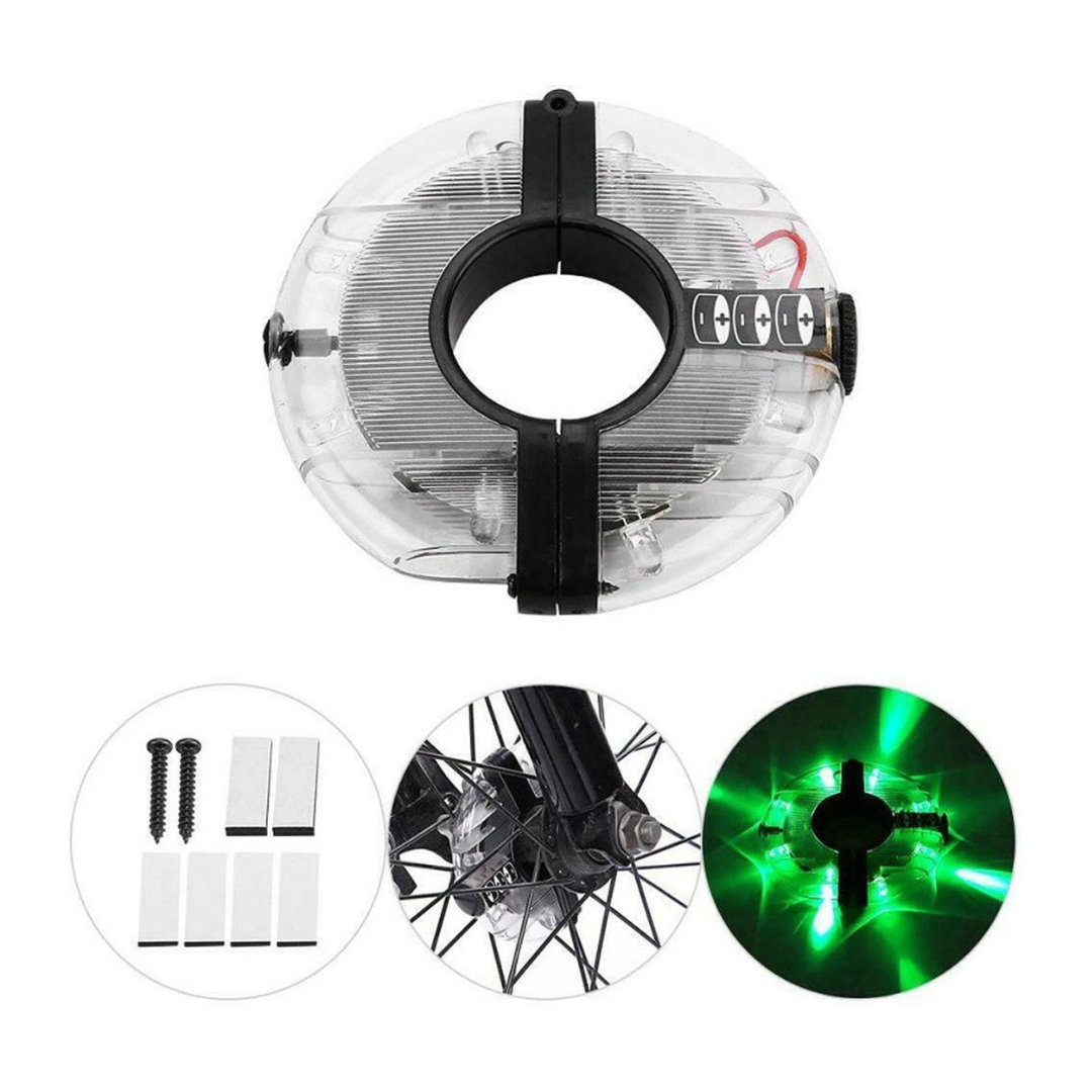 3 Modes UFO Bicycle Hub Decorative light pioneer LED Wheel Reflectors (Multicolor) | THE ADVENTURE HUT