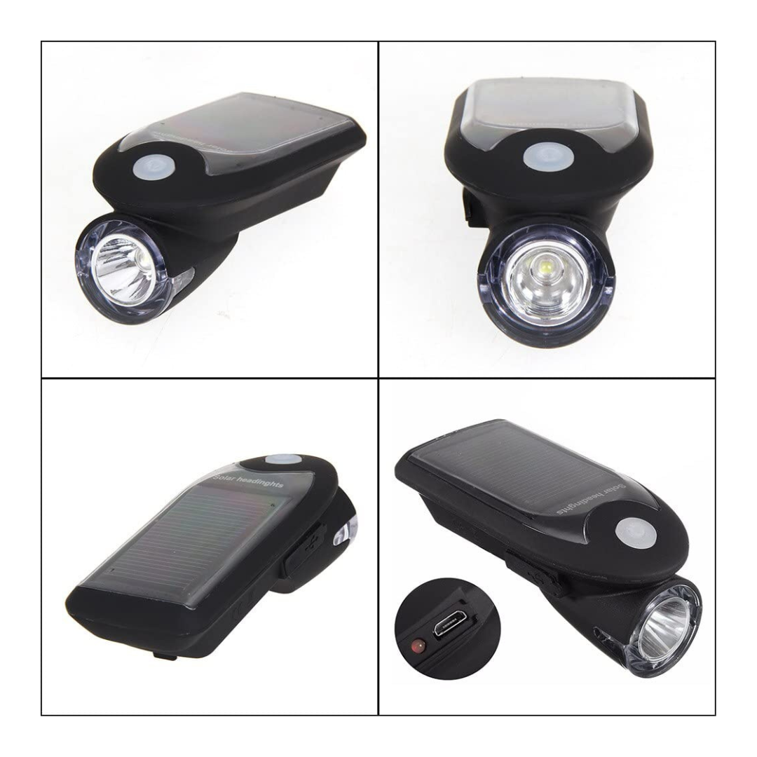 Solar Bicycle Light USB Rechargeable Front Light Bicycle Headlight | THE ADVENTURE HUT