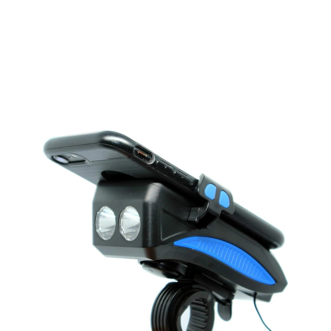 2000mAh 4 in 1 Bicycle Front Lights USB Bike Horn Phone Holder Power bank | THE ADVENTURE HUT