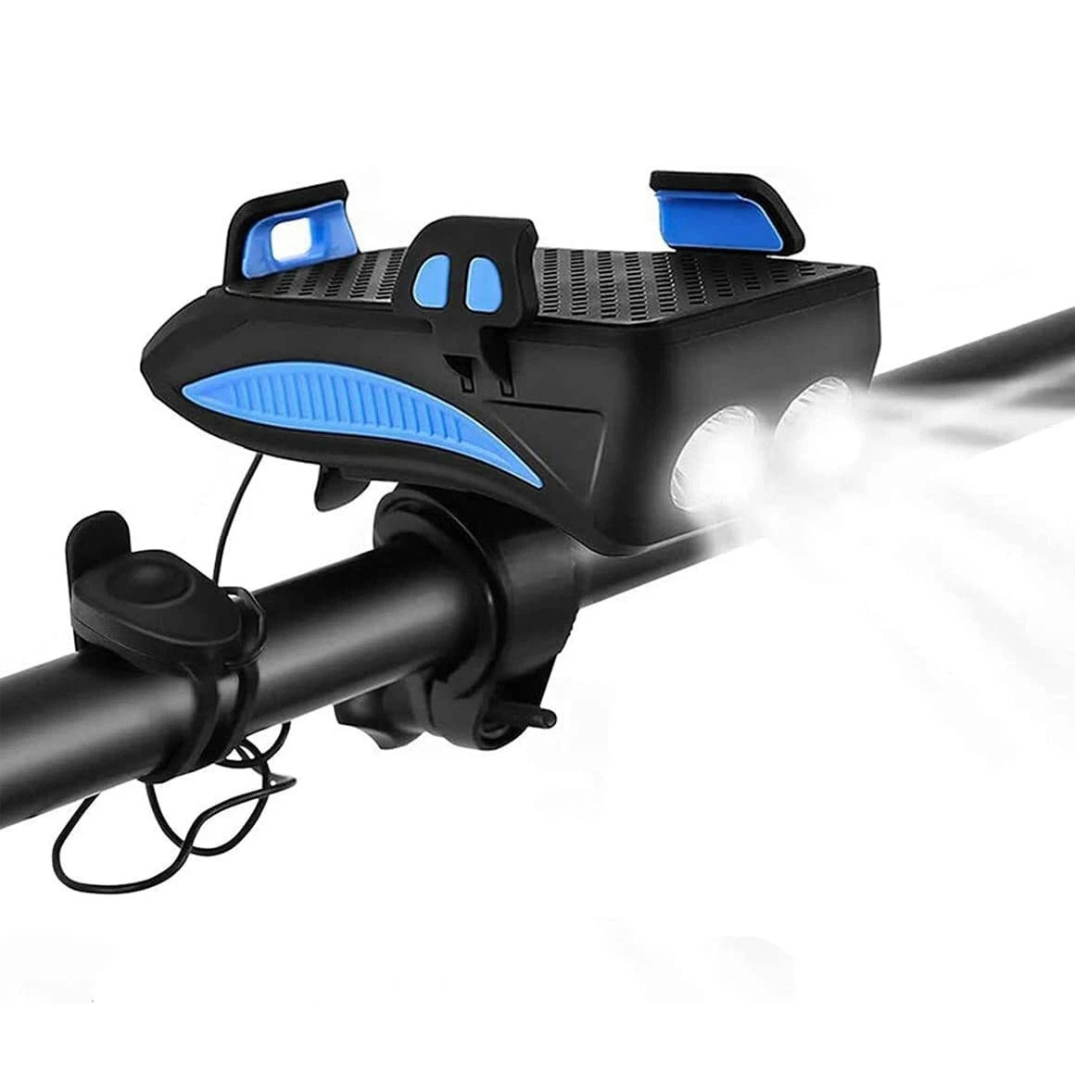 2000mAh 4 in 1 Bicycle Front Lights USB Bike Horn Phone Holder Power bank | THE ADVENTURE HUT