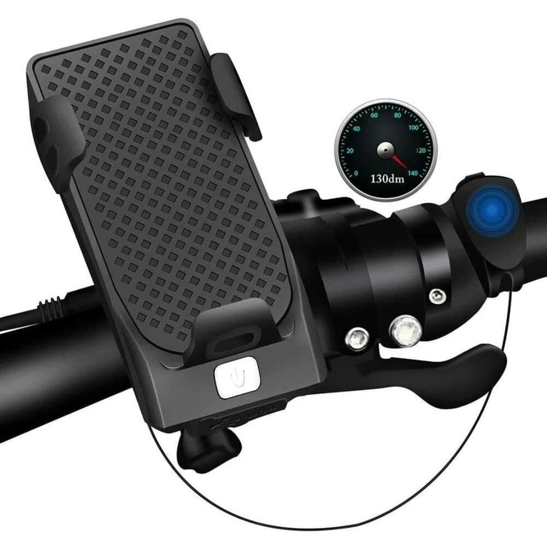 2000mAh 4 in 1 Bicycle Front Lights USB Bike Horn Phone Holder Power bank | THE ADVENTURE HUT