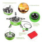 Portable Camping Stove – 5 Burner Windproof Gas Stove | Propane & Butane Backpacking Stove for Trekking, Hiking & Outdoor Cooking (India)