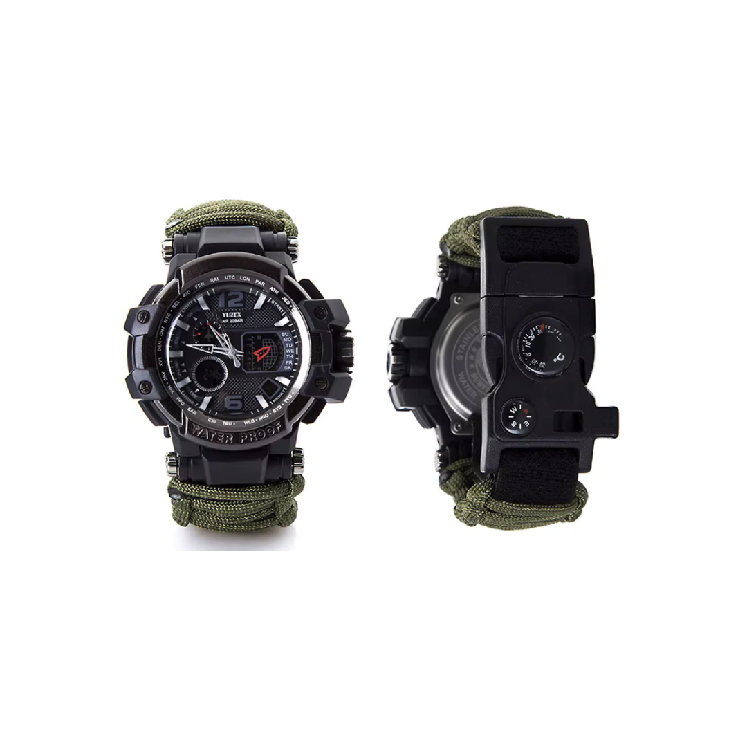 Survival Digital Watch Multifunctional Paracord Tactical Watch Outdoors [G3] | THE ADVENTURE HUT