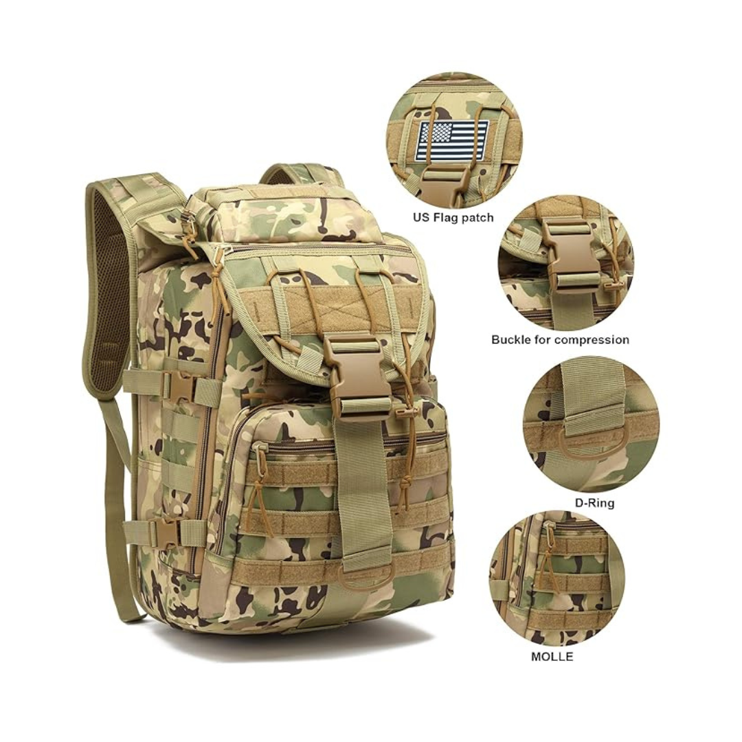 Military Tactical Backpack for Men Women 35L Hiking Trekking Rucksack 3 Day Molle Assault Pack [Tactical-05]