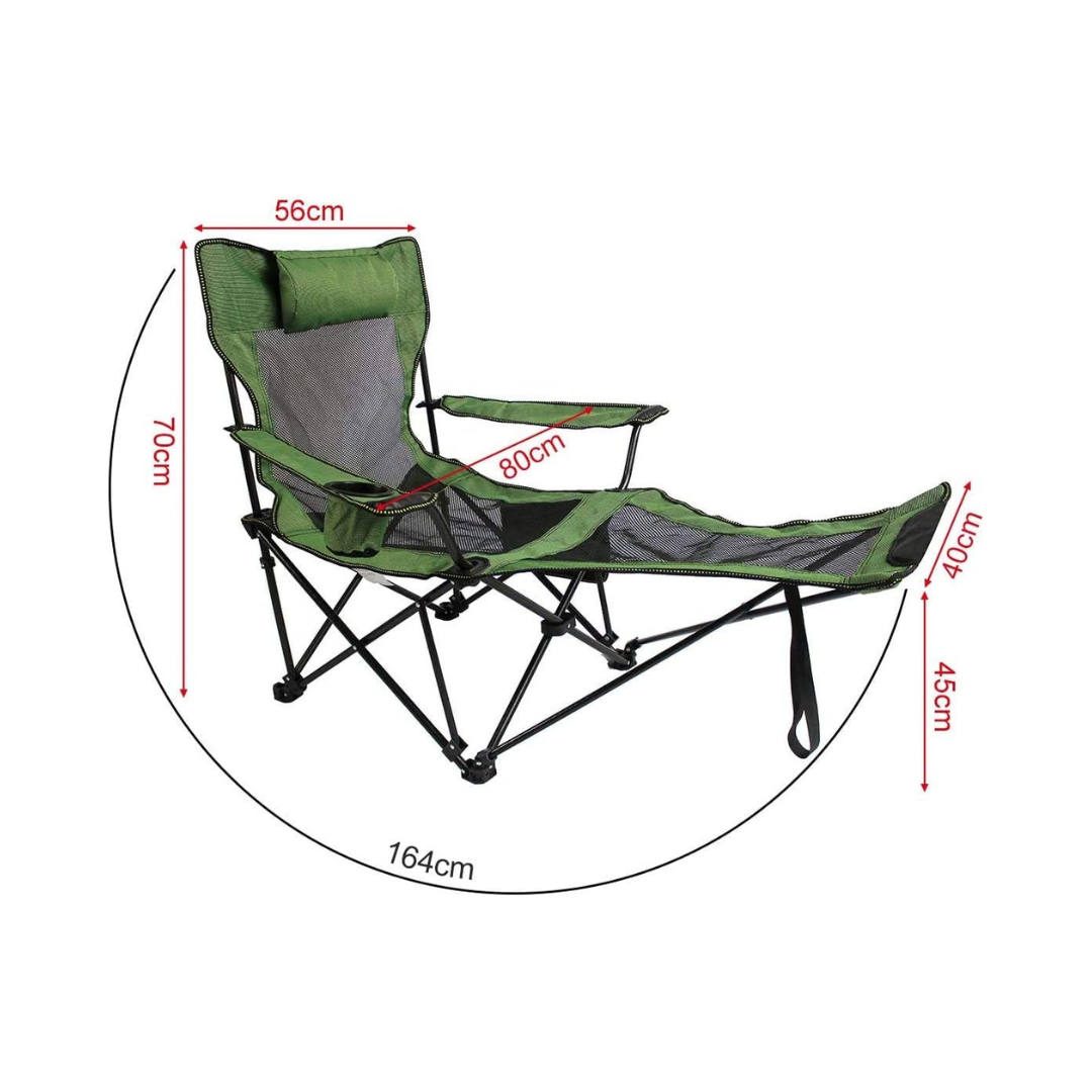 Portable Folding Camp Chair with Footrest | THE ADVENTURE HUT