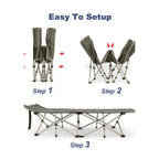 Folding Camping Bed Heavy Duty Steel | THE ADVENTURE HUT