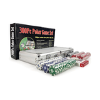 Poker Set 300 pcs Poker Chips with Aluminium Case, 2 Decks, 5 Dices