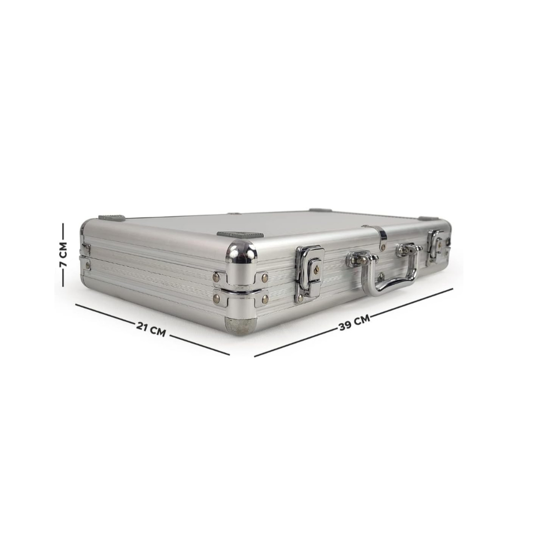 Poker Set 300 pcs Poker Chips with Aluminium Case, 2 Decks, 5 Dices