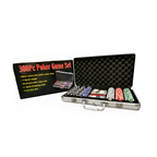 Poker Set 300 pcs Poker Chips with Aluminium Case, 2 Decks, 5 Dices