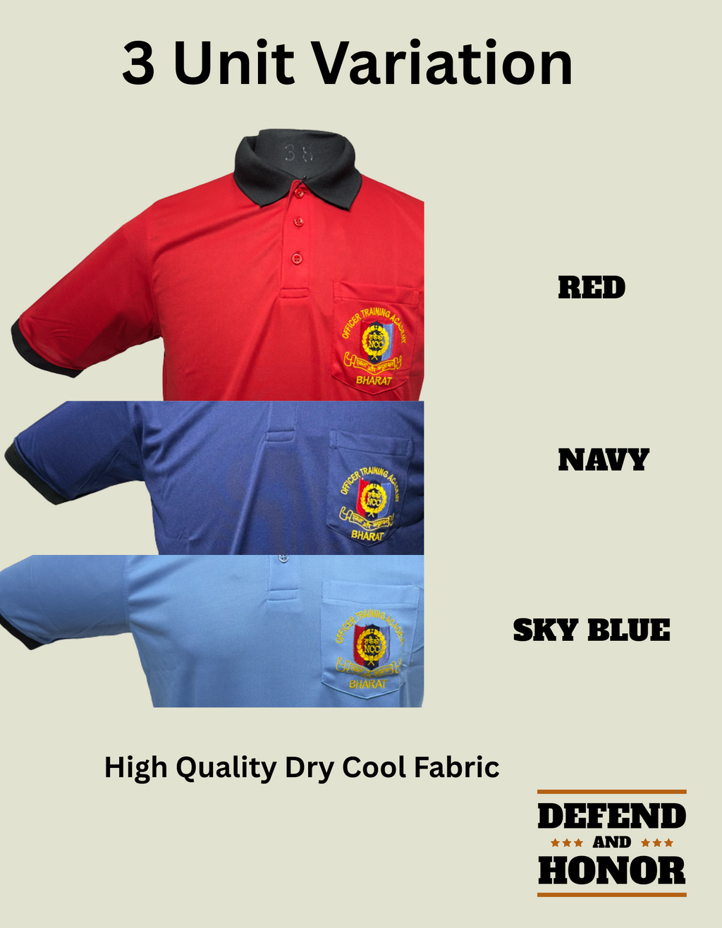 NCC OTA Bharat Adventures Dry Cool Premium T-Shirt (ADV)