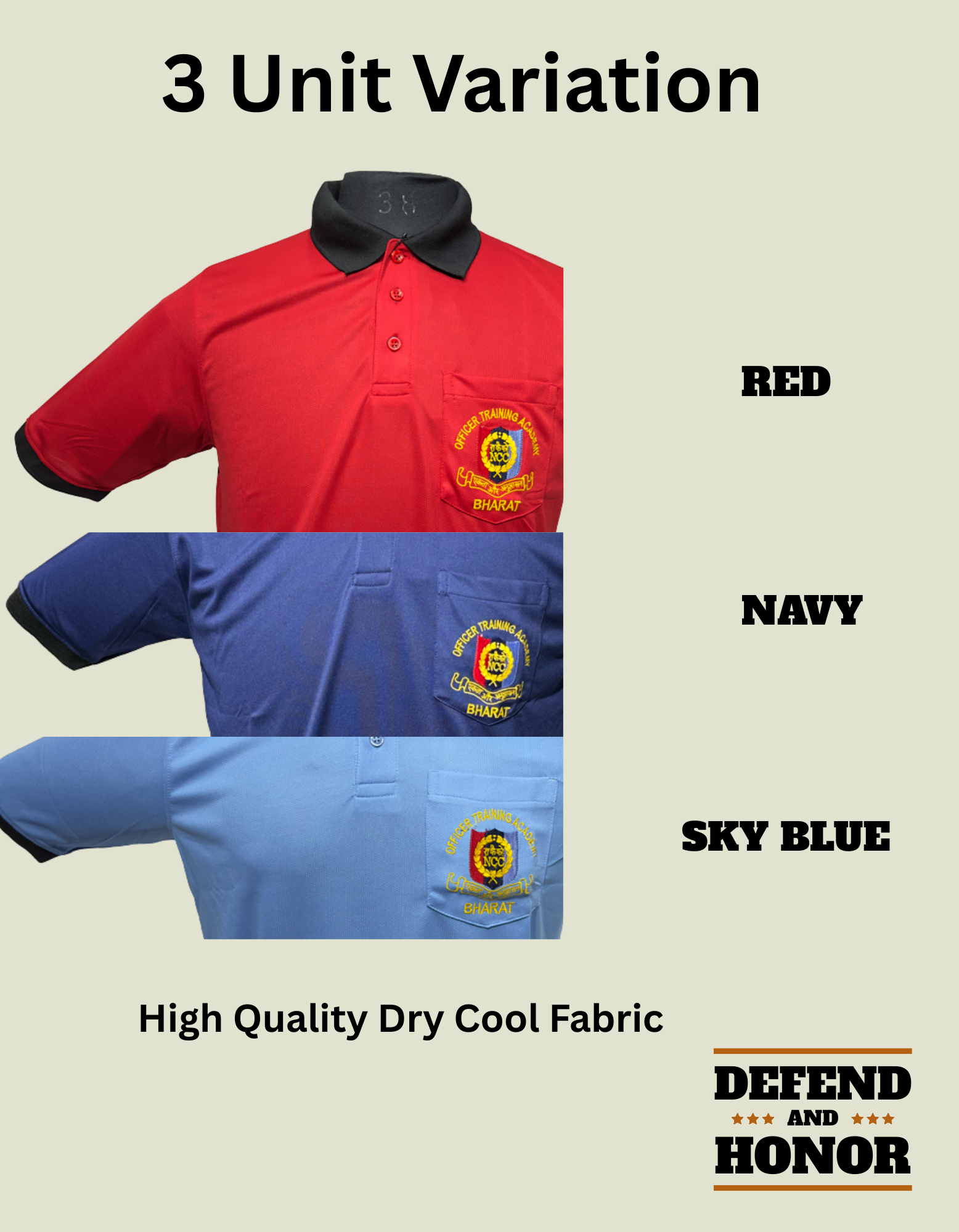 NCC OTA Bharat Adventures Dry Cool Premium T-Shirt (ADV)