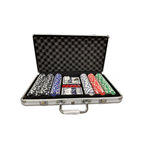 Poker Set 300 pcs Poker Chips with Aluminium Case, 2 Decks, 5 Dices