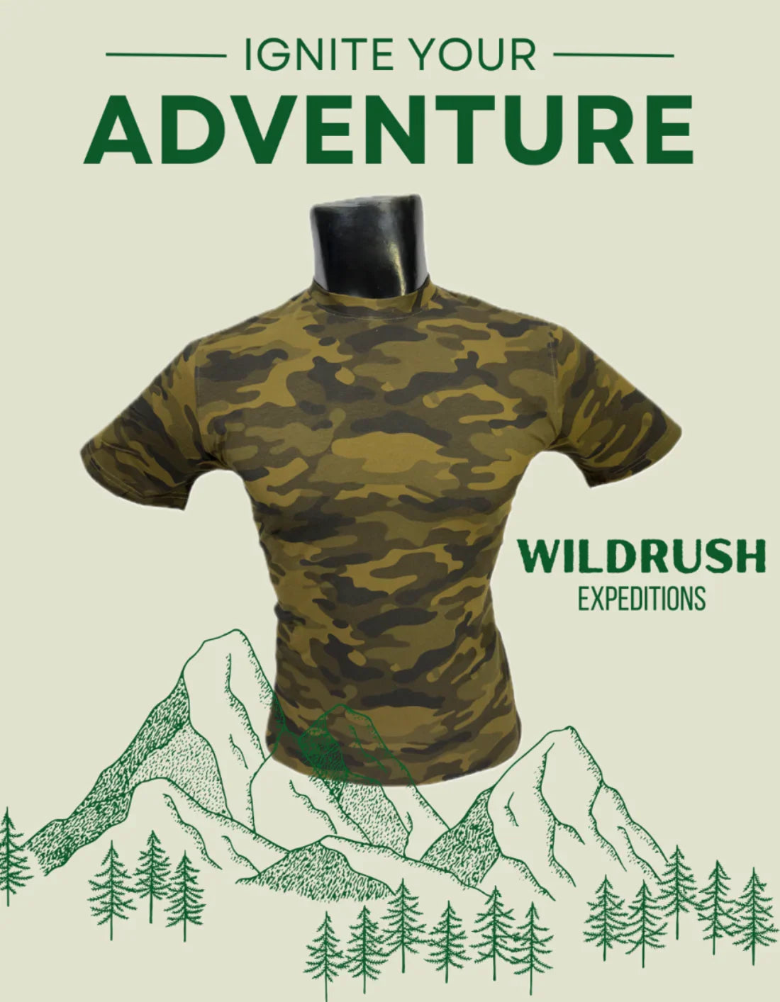 Adventure Hut Camouflage Brown T-Shirt - The Adventure Hut