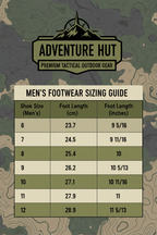 Adventure Hut Shoe Size Chart