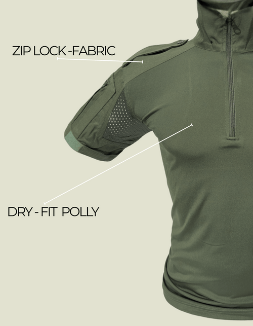 ADVENTURE HUT TACTICAL ZIP T-SHIRT DRY COOL + ZIP LOCK - The Adventure Hut