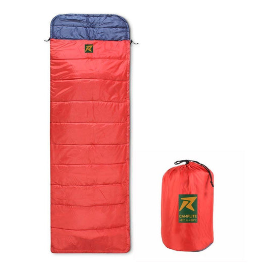 Sleeping Bag Camp Lite +8°C + 20°C (Red - Grey) - The Adventure Hut