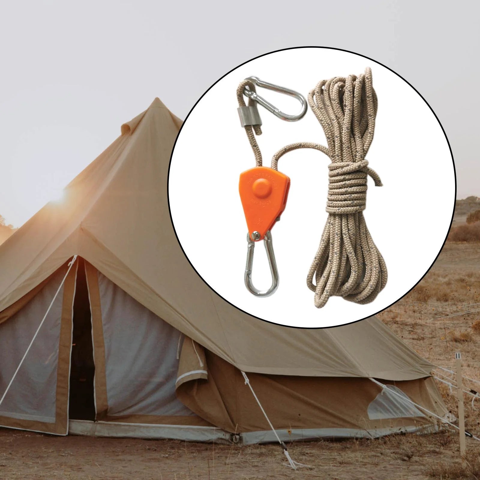Tent Guy Ropes | Camping Cord Pulley System,Reusable Tent Tie Downs Rope Hanger