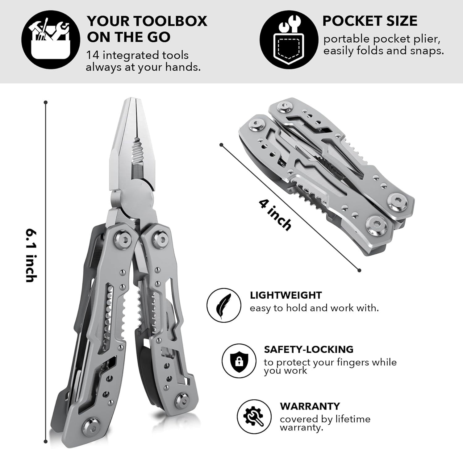 14-in-1 Portable Multi-tool - The Adventure Hut