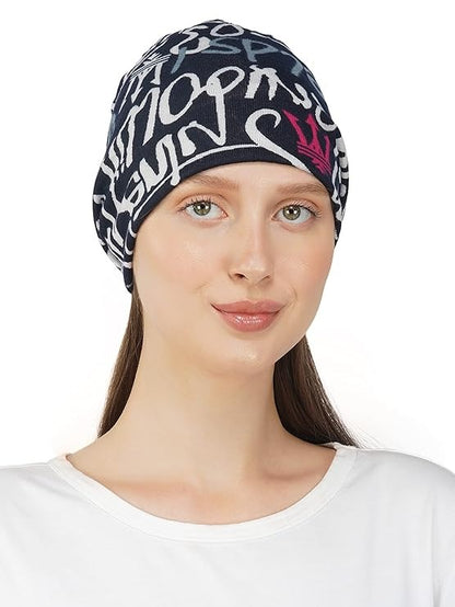 Unisex Blended Cotton Summer Beanie Skull Multicolor Cap (Free Size)