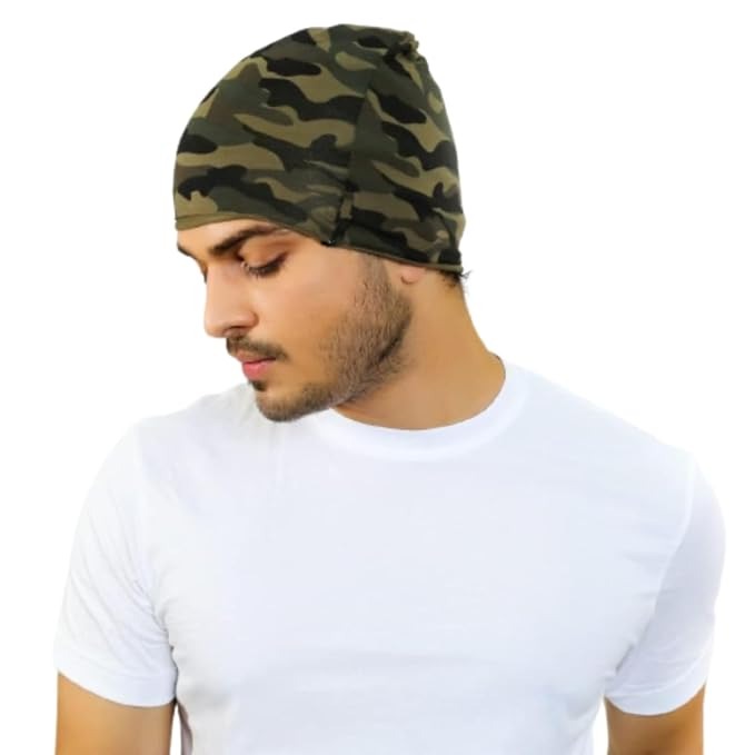 Unisex Blended Cotton Summer Beanie Skull Multicolor Cap (Free Size)