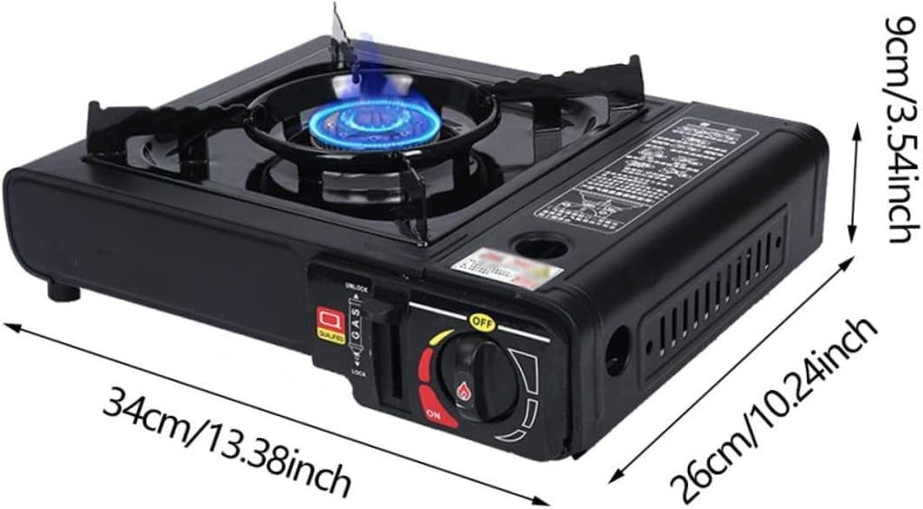 Camping Stove - Portable Propane Butane Stove with Dual Fuel; Auto Ignition - Perfect for Picnics, Hiking, Fishing, BBQ - Cook Delicious Meals - The Adventure Hut