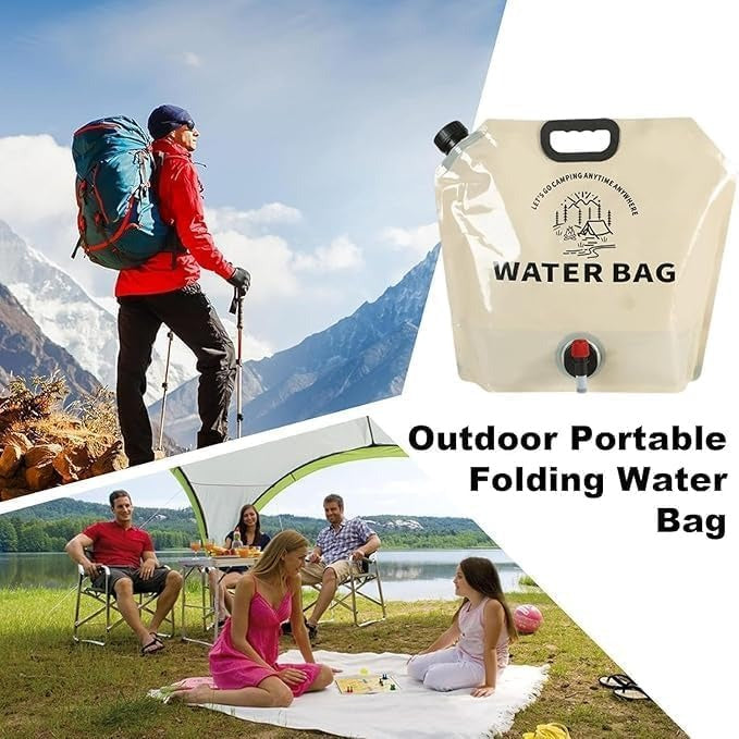 8L Liter Folding Water Storage Bag Pouch for Cycling, Picnic, Outdoor Camping, Road Trip, Traveling Water Carrier Supplies Bag and Container