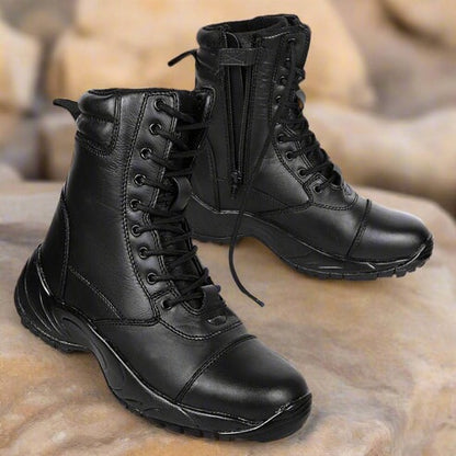 FORCE TIME Tactical Side Zip Boots Black