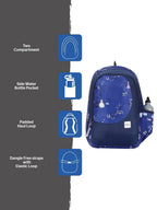 WIKI 1 Streak Orange Backpack(12968) (Science Blue) - The Adventure Hut