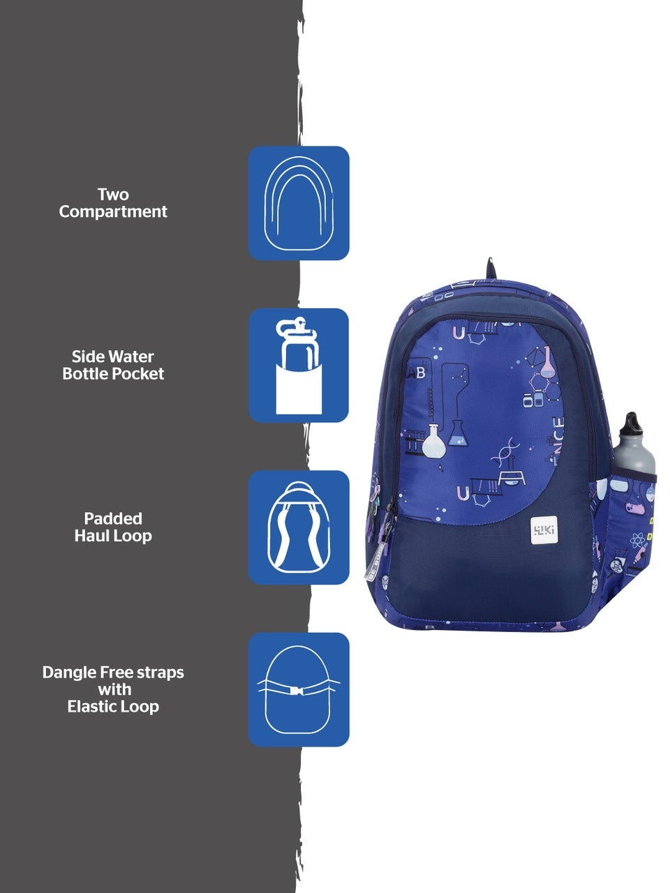 WIKI 1 Streak Orange Backpack(12968) (Science Blue)