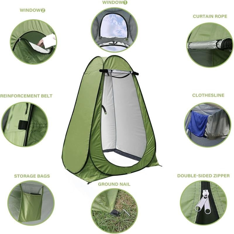 Portable Outdoor Camping Shower Tent Changing Dressing Room Toilet For Beach With Carrying Bag Privacy Tent & Shower Bag - The Adventure Hut