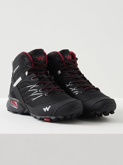 Wildcraft Mens Hugo HA Sports Trekking & Hiking,Walking (Black Shoes) - The Adventure Hut
