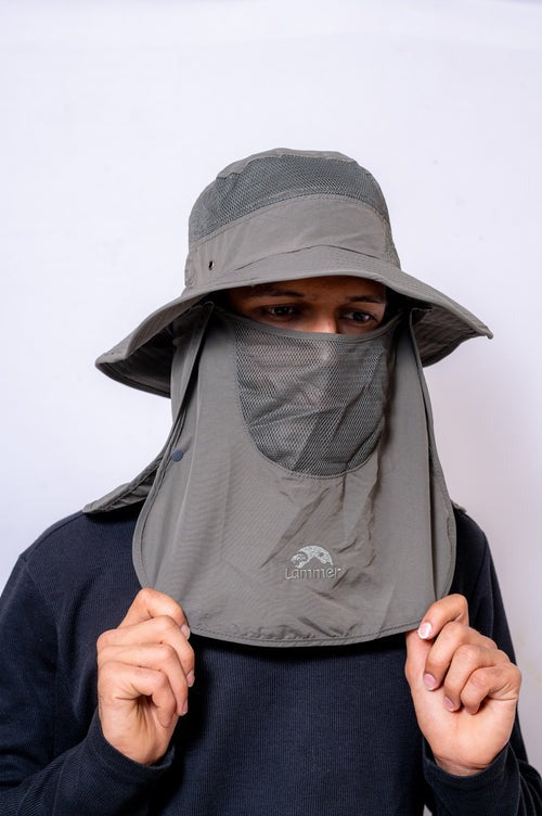 Travel & Trekking Hat | UV Protected | Convertible Neck & Face Cover | Convertible Hat - The Adventure Hut