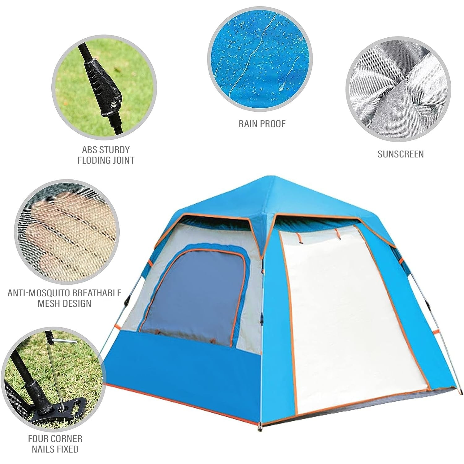 Camping 210D Fabric Layer Lightweight Backpacking Waterproof Windproof Portable Cabin for 3 to 4 Persons Suitable for Outdoor Picnic Hiking - The Adventure Hut