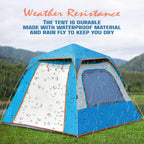 Camping 210D Fabric Layer Lightweight Backpacking Waterproof Windproof Portable Cabin for 3 to 4 Persons Suitable for Outdoor Picnic Hiking - The Adventure Hut