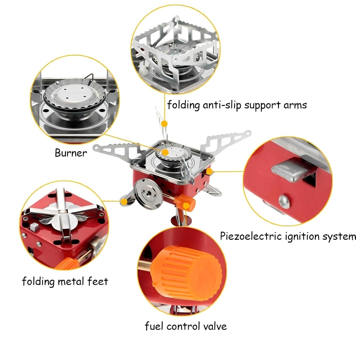 Camping Stainless Steel Ultra Light Folding Gas Stove for Outdoor Camping,Hiking,Picnic - The Adventure Hut
