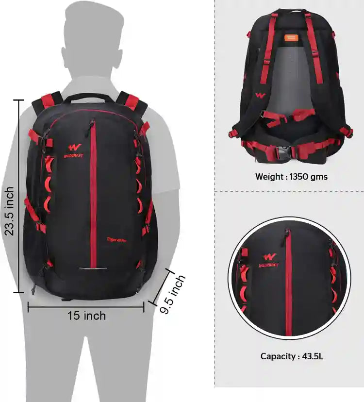 Wildcraft Techpack Eiger 45 Pro (11726-Black)