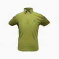 Enhanced olive green polo - studio shot