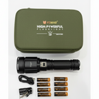 Flashlight Kit Flat Lay 8 Cells White BG