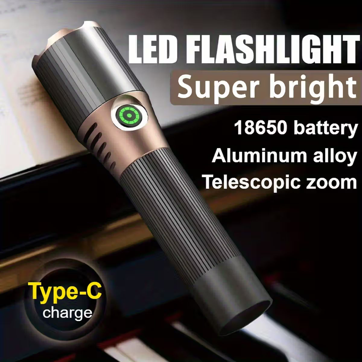 COBA CB-A99-1 Tactical Flashlight – 30W Rechargeable LED | The Adventure Hut