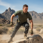 Tactical combat shirt lifestyle shot - outdoor training wear