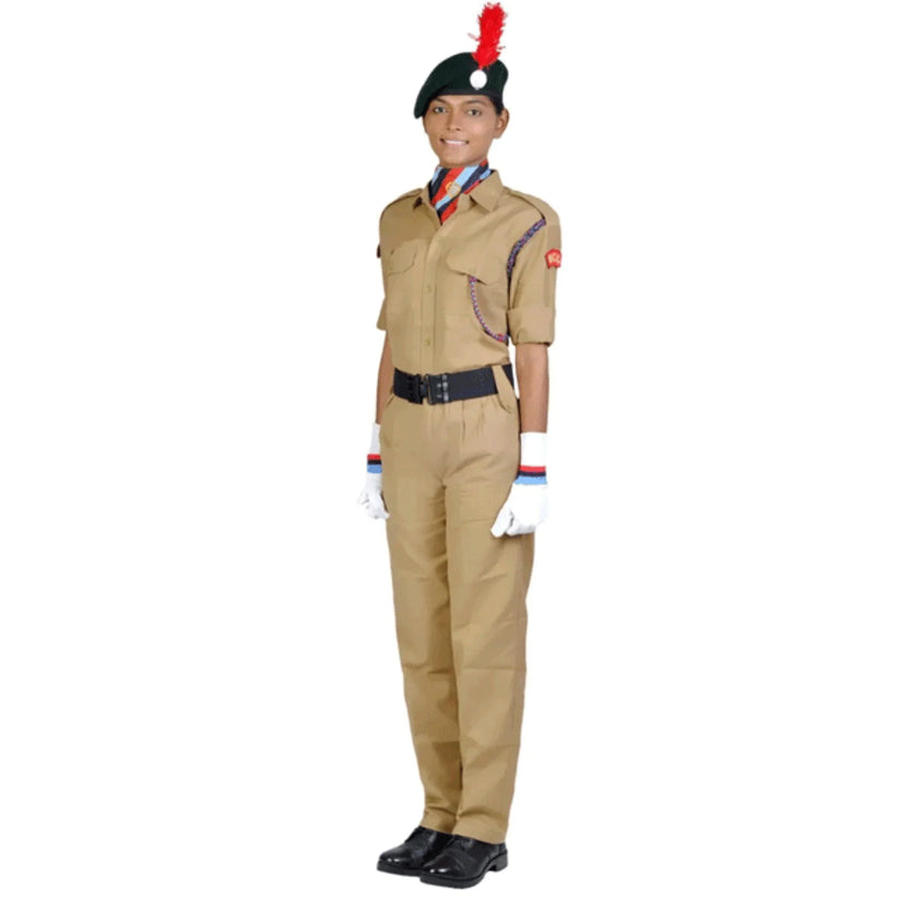 NCC KHAKI UNIFORM WITH ACCESSORIES The Adventure Hut ncc-khaki-uniform-with-accessories-the-adventure-hut