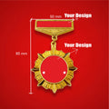 MEDAL GOLDEN CHEST BADGE CUSTOMISED