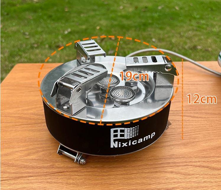 4-Burner Disc Camping Stove – High Power Outdoor Gas Stove with Foldable Supports & Carry Case